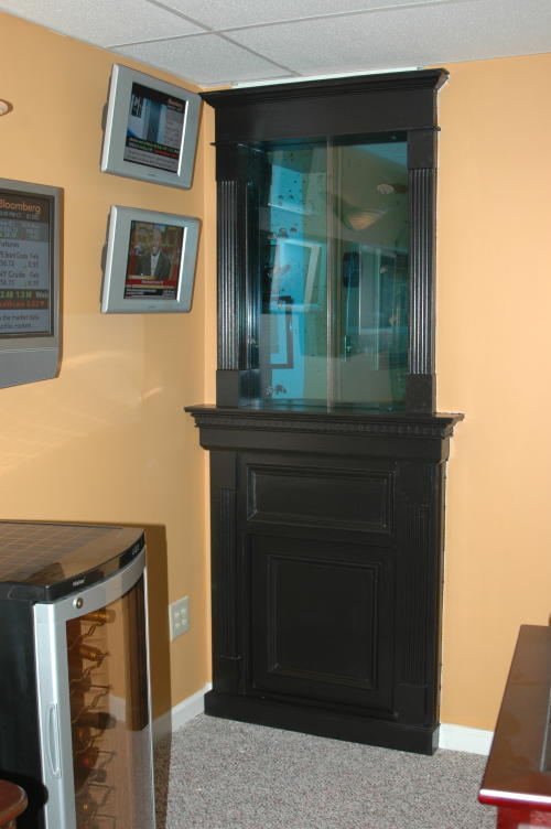 This waterwall had a small mantle at the space below the window